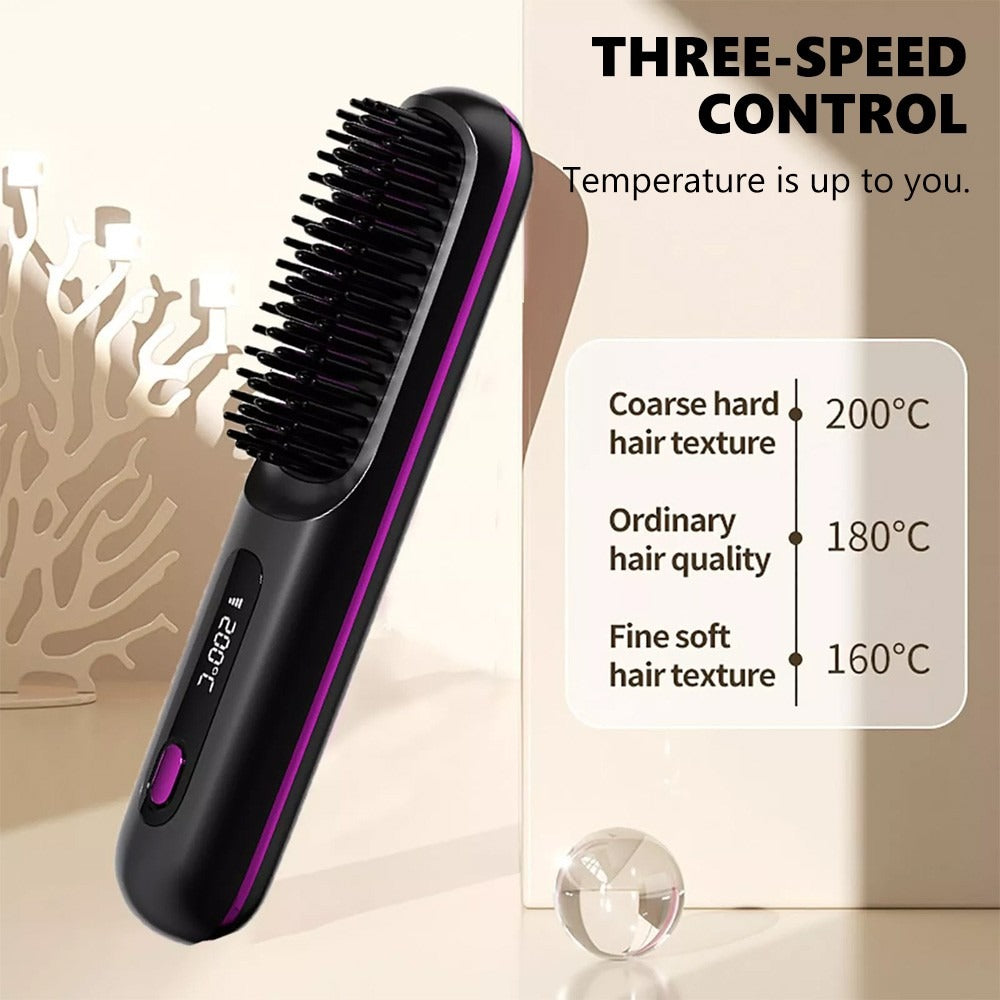 Mini Brosse à Lisser Sans Fil