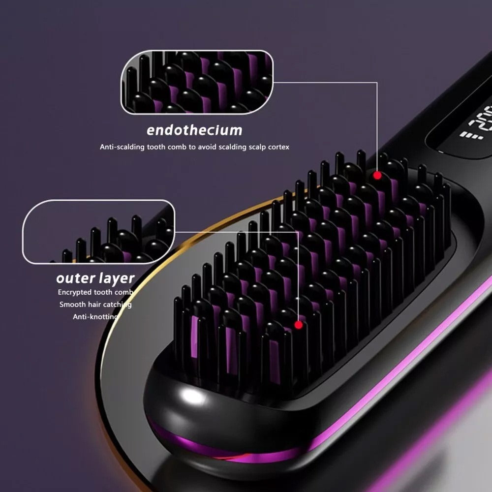 Mini Brosse à Lisser Sans Fil