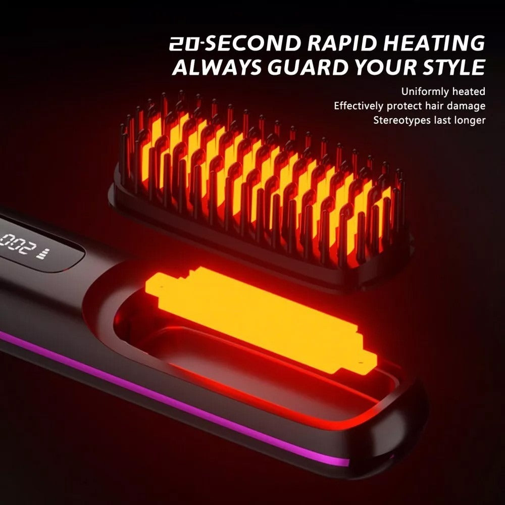 Mini Brosse à Lisser Sans Fil