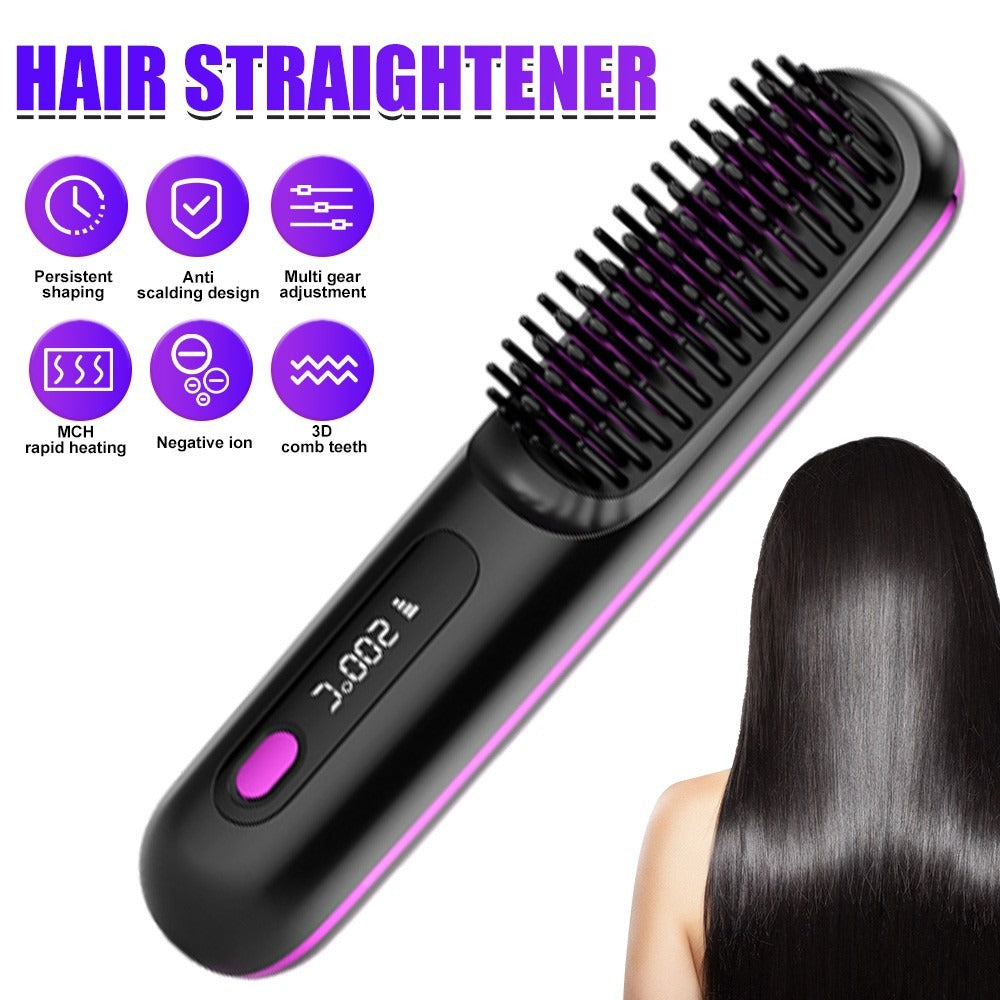 Mini Brosse à Lisser Sans Fil