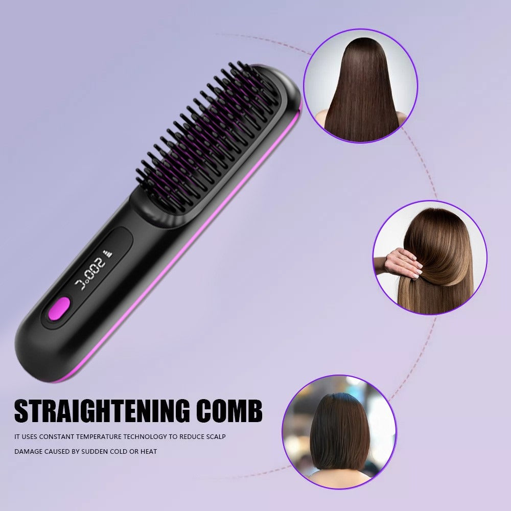 Mini Brosse à Lisser Sans Fil